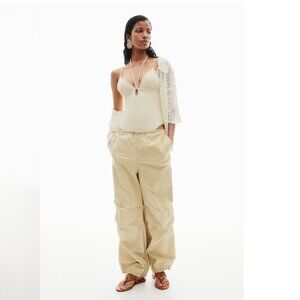 H&M - Parachute Pant - Beige - S